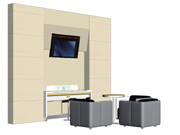 多功能媒体墙组合   邮政营业厅家具