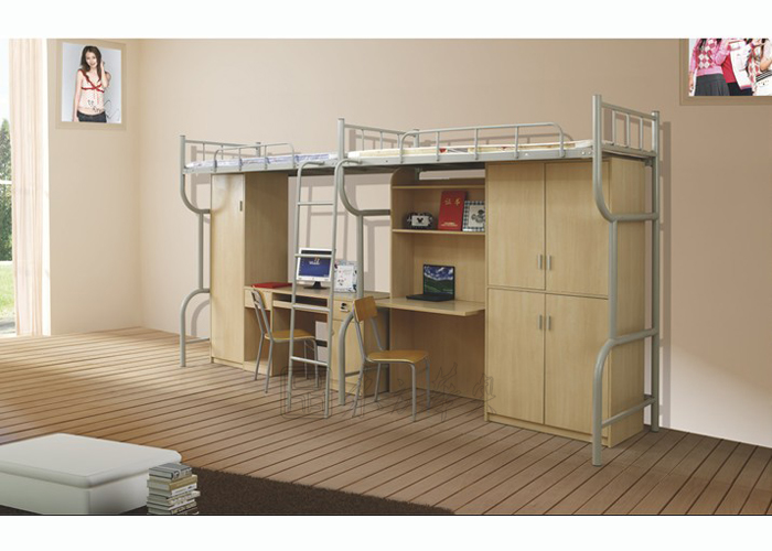 学校家具|学生公寓床|组合双人床|多功能组合床，公寓双人床
