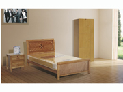 实木单人床   公寓床